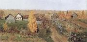 Golden Autumn,in the Village Isaac Levitan